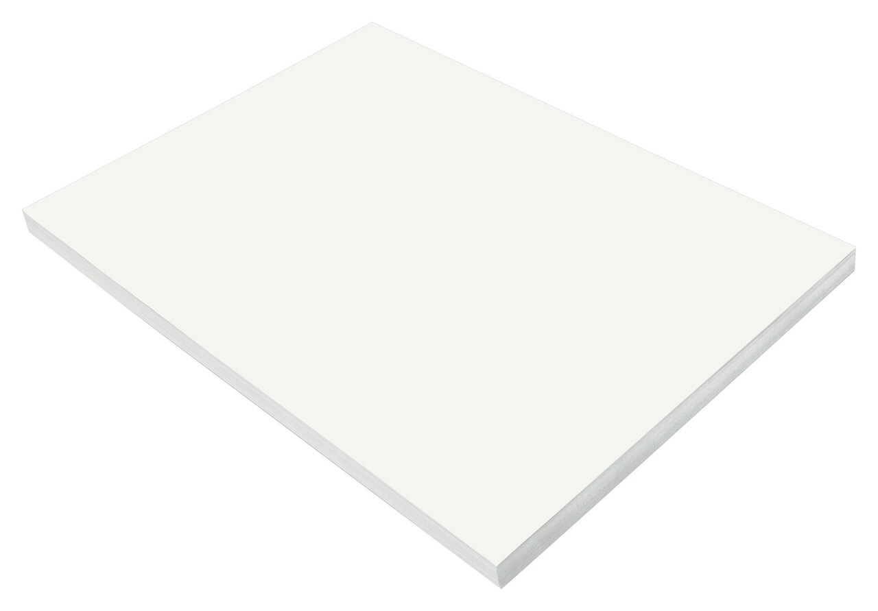 Prang Medium Weight Construction Paper, 18 x 24 Inches, White, 100 Sheets